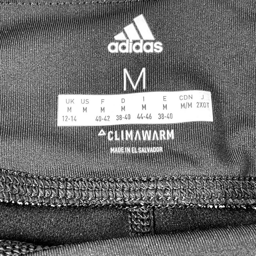 Adidas Leggings Women M Black Climawarm Performance Athletic Tights 0272 - Picture 6 of 8